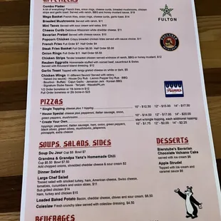 Updated Menu