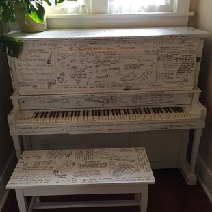 write on the piano