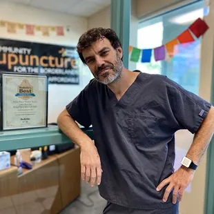 Ryan Bemis, our acupuncturist, Doctor of Oriental Medicine, and Executive Director.  We were voted best acupuncturist in Las Cruces!