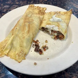 Greek Crepes! That were very tasty just a bit sweeter than a Greek Pita. 5 stars.