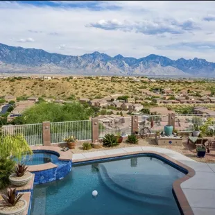 Catalina mountain range view from buyer&apos;s new backyard.