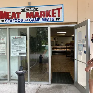 the entrance to the store