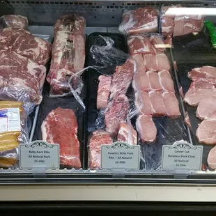 a variety of meats