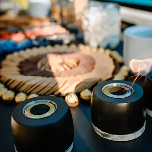 a close up of a table full of food