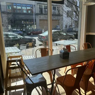 Seating area with natural sunlight