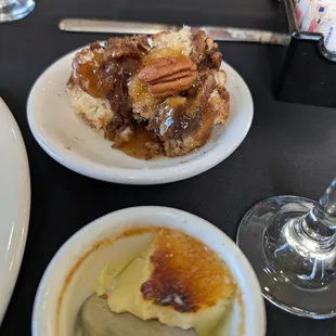 Pecan bread pudding, leftovers of my first creme brulee
