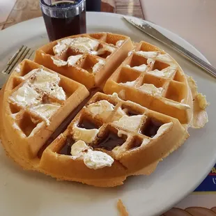 waffles, food