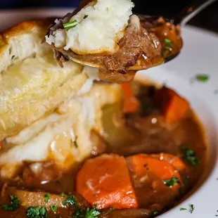 a close up of a plate of food