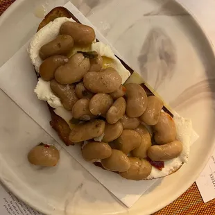 Sourdough with ricotta and white beans