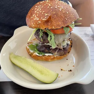 Spaghetti Double Cheeseburger