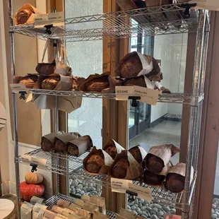 Freshly baked sourdoughs