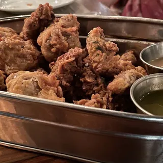 Crispy Amish Hen Livers and Gizzards