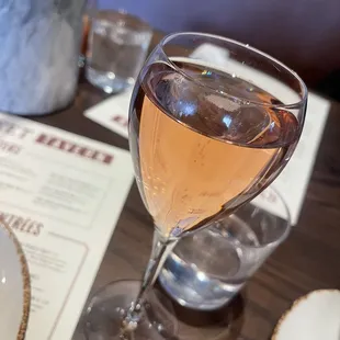 Mimosa with cranberry juice
