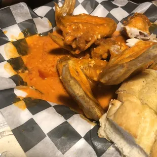 Hot butter and garlic wings