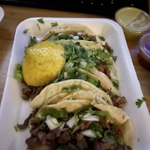 Best tacos in Santa Ana, most are $1.50 each and big.
