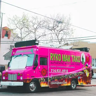 Look for the pink trucks!!