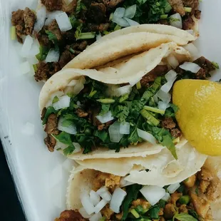 2 asada 1 pastor  Last time they gave me a lime instead