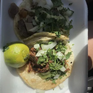 Birria and Lengua Tacos
