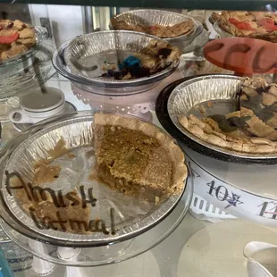Her pie safe in the glass cases are a wonder to behold.