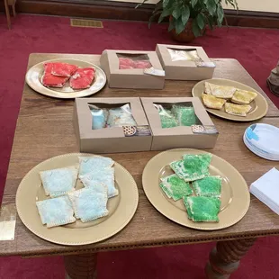 Arkansas shaped "hand pies" fruit filled.