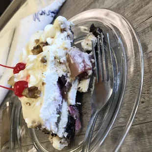 Strawberry Banana Split pie. With an Oreo crust: out of this world!