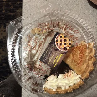 An Assorted Slice Pie, couldn't get a picture before we started chowing down