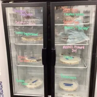 A take away pie cooler is at a new location in the Evelyn Hills Shopping Center .