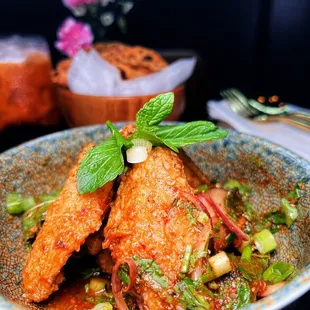 a plate of food on a table