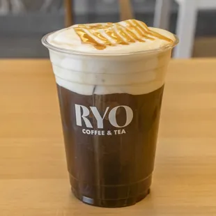 Caramel Cloud Cold Brew (20-hour cold brew coffee with salted caramel cold foam)