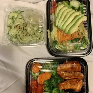 C. Salmon Teriyaki Cucumber Salad Vegetable Salad