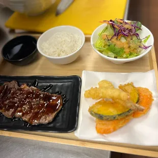 Beef Teriyaki Tempura Set