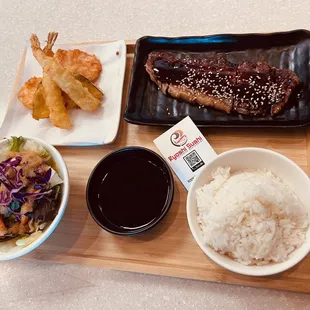 Beef Teriyaki Tempura Set