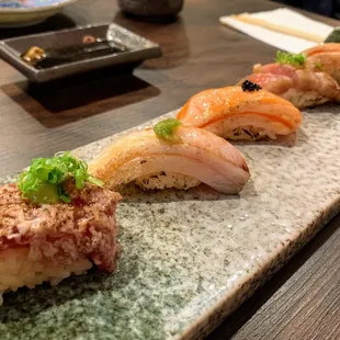 Toro tasting (choice of nigiri or sashimi)