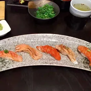 Salmon Tasting - King Salmon, Arctic Char Toro, Ocean Trout, Salmon Toro and Salmon