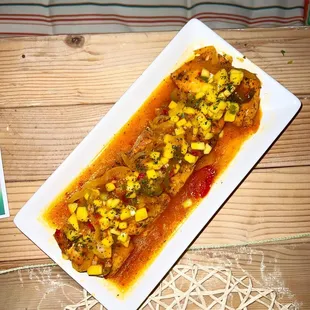 a plate of food on a table