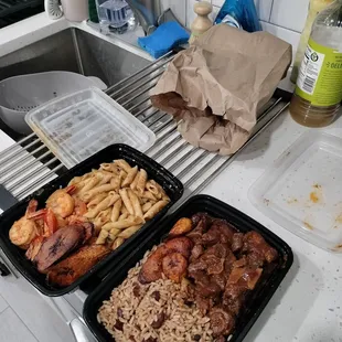 Rasta pasta and oxtail