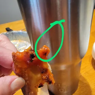 Hair in pizza