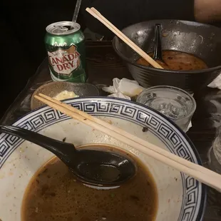 Whoa - Empty ramen bowls.