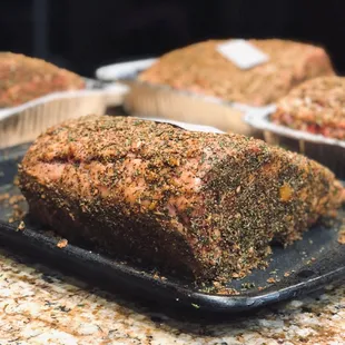 You could smell the freshly picked rosemary in our homemade dry rub We season our Prime Ribs at least 24 hours prior to roasting...