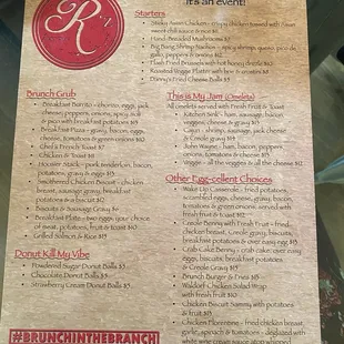 Menu as of 1-30-22