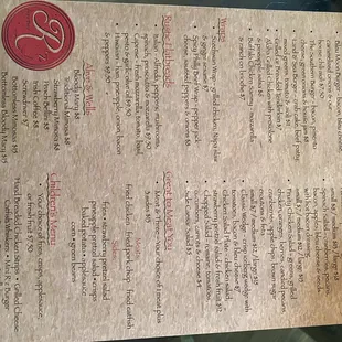 Menu as of 1-30-22