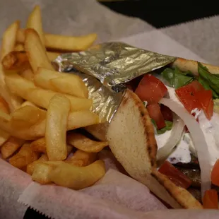 a sandwich and french fries