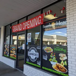 the front of a restaurant