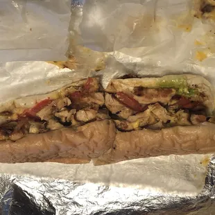 Chicken and cheese sub