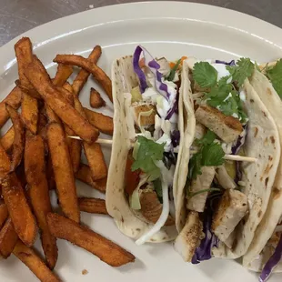 Mahi-mahi and shrimp tacos