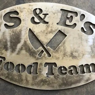 a close up of a sign