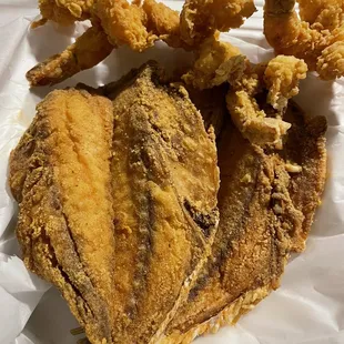Crocker and Fried Shrimp