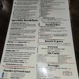 Breakfast Menu