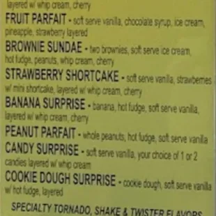 Specialty ice creams