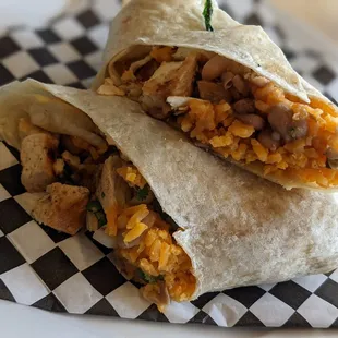 Grilled chicken burrito.
